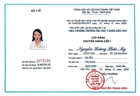 Bằng Tốt Nghiệp Chuyên Khoa I chuyên ngành Da Liễu_2